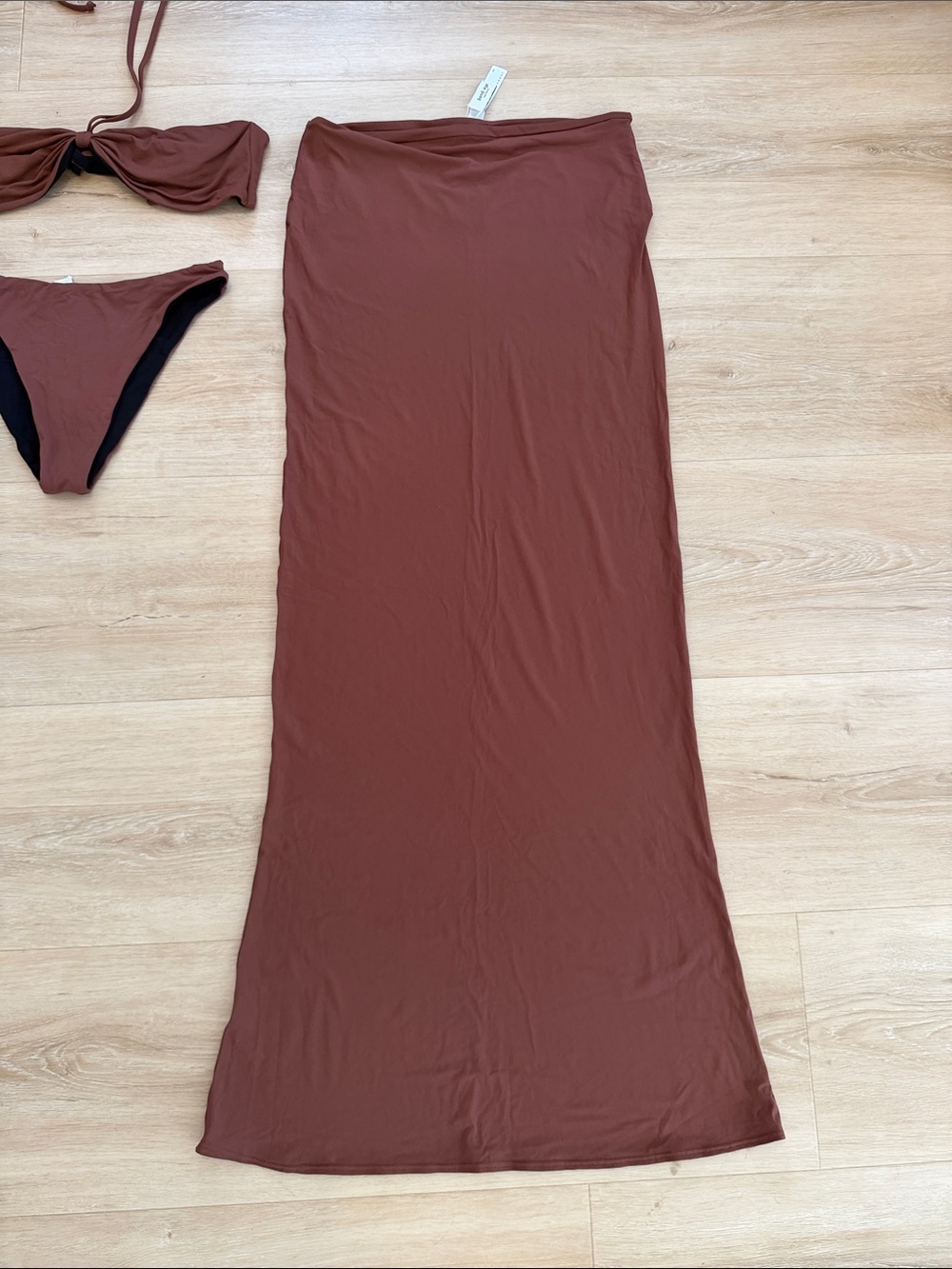 bond-eye Brown Maxi Tube Skirt - Picture 2 of 3